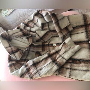 Hollister plaid jacket loose fit